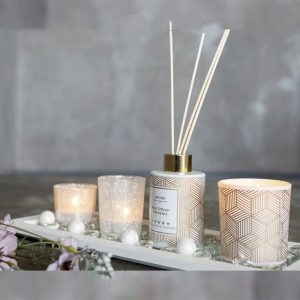Candle Tray Aroma Diffuser Set - White - Image 3