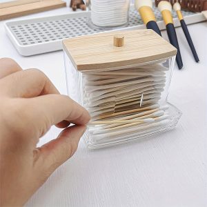 Acrylic Cosmetic Organizer, Cotton Buds #1195A - Image 3