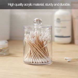 Acrylic Cosmetic Organizer, Cotton Buds Round #2293 - Image 3