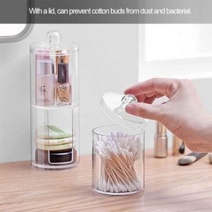 Acrylic Cosmetic Organizer, Cotton Buds Round #2293 - Image 4