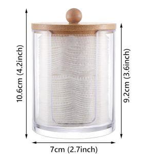 Acrylic Cosmetic Organizer, Cotton Pads Round #2292A - Image 5