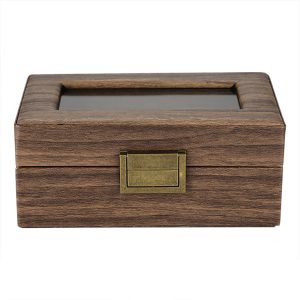 3-Slots Wood Grain PU Leather Watch Box Organizer - Image 5