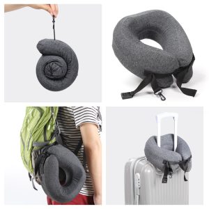 Flying Bear Travel Pillow Memory Foam Neck Pillow - Image 4