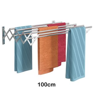 Aluminum Indoor/Outdoor Folding Drying Rack 100cm - Image 1