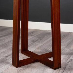 Modern Dark Wood 4 Legged Cross Design Floor Lamp - Image 5
