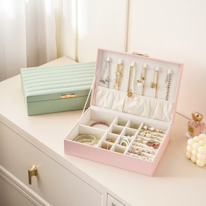 Premium PU Leather Jewelry Box Organizer - Image 2