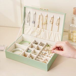 Premium PU Leather Jewelry Box Organizer - Image 4