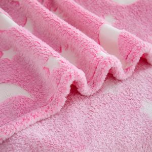 Star Moon Glow in The Dark Blanket for Kids - Pink 150cm x 200cm - Image 8