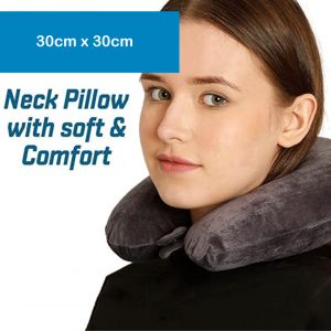 U-Shaped Micro Beads Neck Head Support Travel Pillow - Image 8