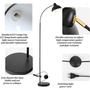 Metal Black Led Floor Lamp - Image 3