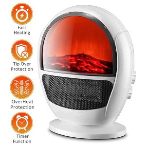 RAF R.1600, Electric Retro Wood Burning Fan Heater 1500W - Image 1