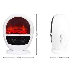 RAF R.1600, Electric Retro Wood Burning Fan Heater 1500W - Image 6