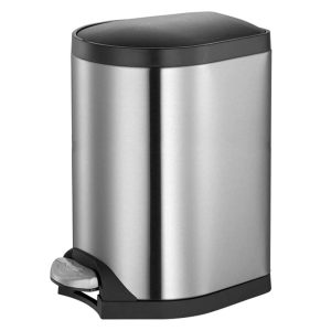 Heavy Duty Rectangular Stainless Steel Trash Can With Lid & Pedal 20/30/40-Liter - Image 1