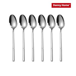 Danny Home 6-Pieces Stainless Steel Dessert Spoon Silverware Flatware - Image 1