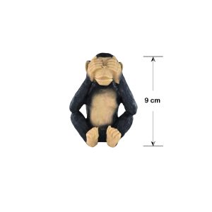Three Wise Monkey Set Statue, 9cm Figurine, H1294 - Image 3