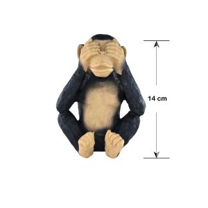 Three Wise Monkey Set Statue, 14cm Figurine, H1295 - Image 3