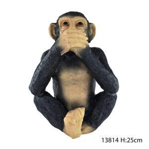 Three Wise Monkey Set Statue, 25cm Figurine, H1273 - Image 4