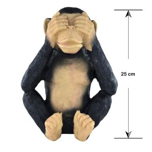 Three Wise Monkey Set Statue, 25cm Figurine, H1273 - Image 5