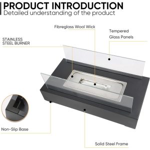 Bio Ethanol Ventless Tabletop Fireplace Indoor&Outdoor - Image 5