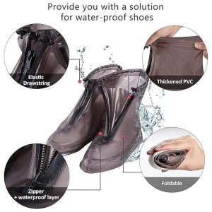 1-Pair Rainy Day Waterproof Shoes Cover Reusable Anti-Slip - Image 6