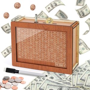 $10000 Wooden Savings Challenge Box - Image 3
