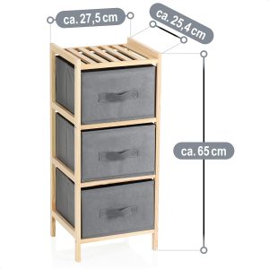 Danny Home Storage Cabinet with 3 Storage Drawers - Image 4