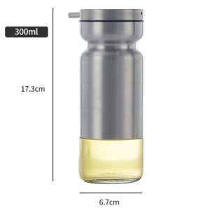 2-Pieces Stainless Steel Vinegar & Olive Oil Dispenser With Stand - Image 5