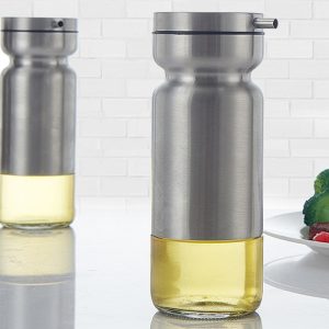 2-Pieces Stainless Steel Vinegar & Olive Oil Dispenser With Stand - Image 6