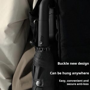 Automatic Open And Close Umbrella With Loop Handle Windproof Folding Umbrella #3175 - Image 3