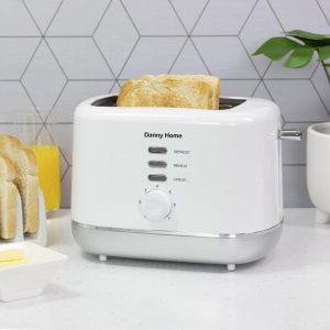 Danny Home White Two Slice Toaster 27cm - Image 3