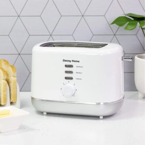 Danny Home White Two Slice Toaster 27cm - Image 5