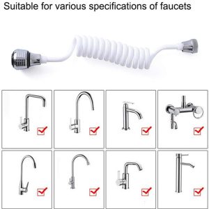 Removable 360° Faucet Extender Long Kitchen Tap Extender Pull Out - Image 7