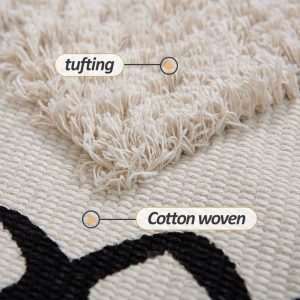 100% Natural Cotton Rug,Carpet, Bed Side Runner with Tassels for Bedroom,Living Room (60x130)cm - Image 7