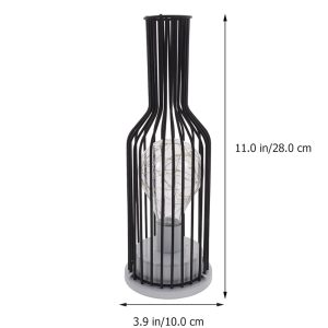 Retro Creative Metal LED Wine Bottle Lamp - Image 3