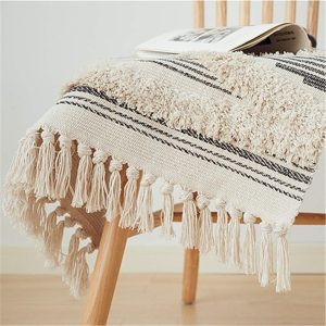 100% Natural Cotton Rug,Carpet, Bed Side Runner with Tassels for Bedroom,Living Room (60x130)cm - Image 4