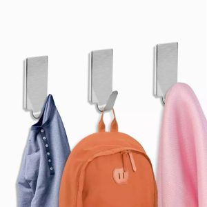 6-Pieces No Drill Stainless Steel Self Adhesive Hooks 1006-2 - Image 7