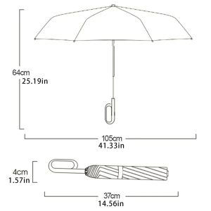 Automatic Open And Close Umbrella With Loop Handle Windproof Folding Umbrella #3175 - Image 8
