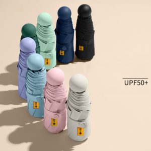 Mini Folding Compact Umbrella with Case UPF50+ - Image 6