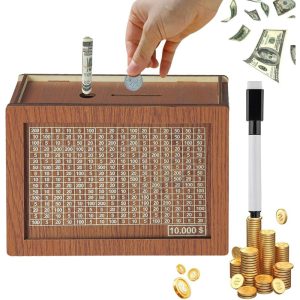 $10000 Wooden Savings Challenge Box - Image 8