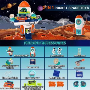 Rocket Space 2 in 1 Space Shuttle with 2 Astronauts - Image 7