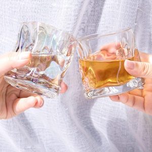 Danny Home Twisted Glasses Cups 280ml 4-Pcs - Clear - Image 4