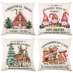 4-Pieces Set Christmas Cushion 45x45 cm ZX014-12 - Image 1