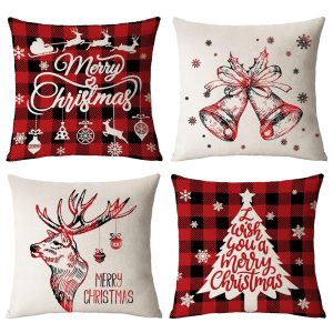 4-Pieces Set Christmas Cushion 45x45 cm ZX014-18 - Image 1