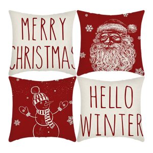 4-Pieces Set Christmas Cushion 45x45 cm ZX014-25 - Image 1