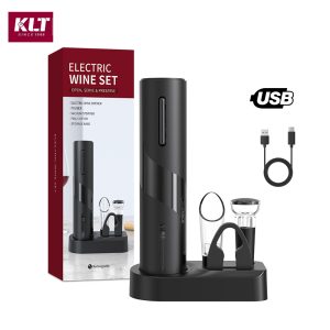 KLT Rechargeable Electric Wine Opener Set #322-24 - Image 1