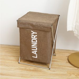Large Laundry Cloth Hamper Basket With Aluminum Frame - Image 6