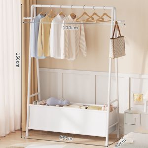 Metal Large Clothes Hanging Pole With Basket - 100x150cm - Image 10