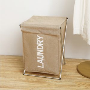 Large Laundry Cloth Hamper Basket With Aluminum Frame - Image 8