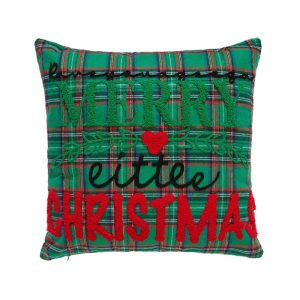 1-Piece Christmas Pillow Embroidery Plaid 40x40cm #BLAB008-AB - Image 7