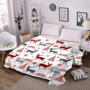 Flannel Christmas Throw Soft Blankets Flannel Fleece ( 160 x 200 ) CM - Image 1